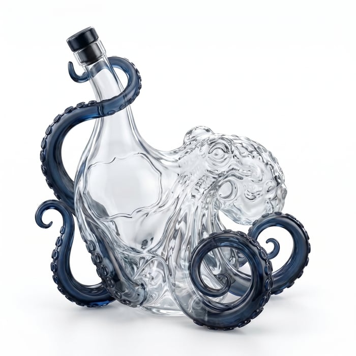 3D Sculpted Octopus Collector's Edition Bottle