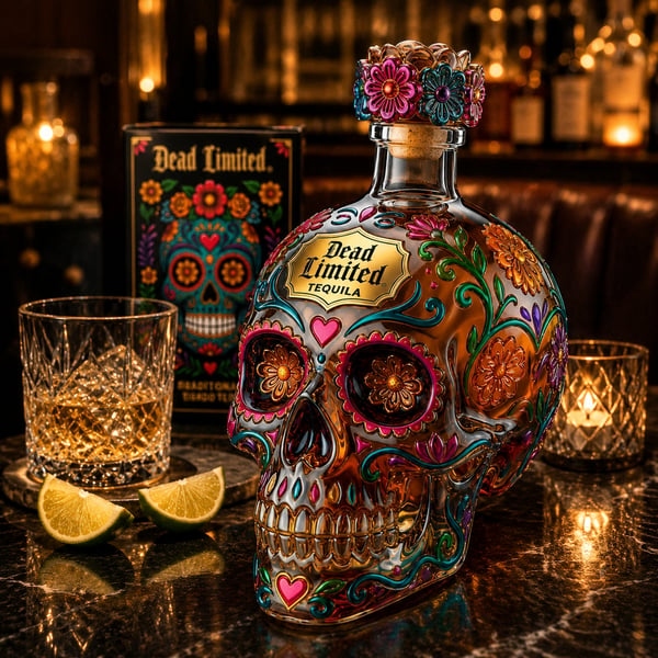 🔥Last Day 49% OFF 🔥 - 🍷Limited edition Day of the Dead tequila bottle🎁