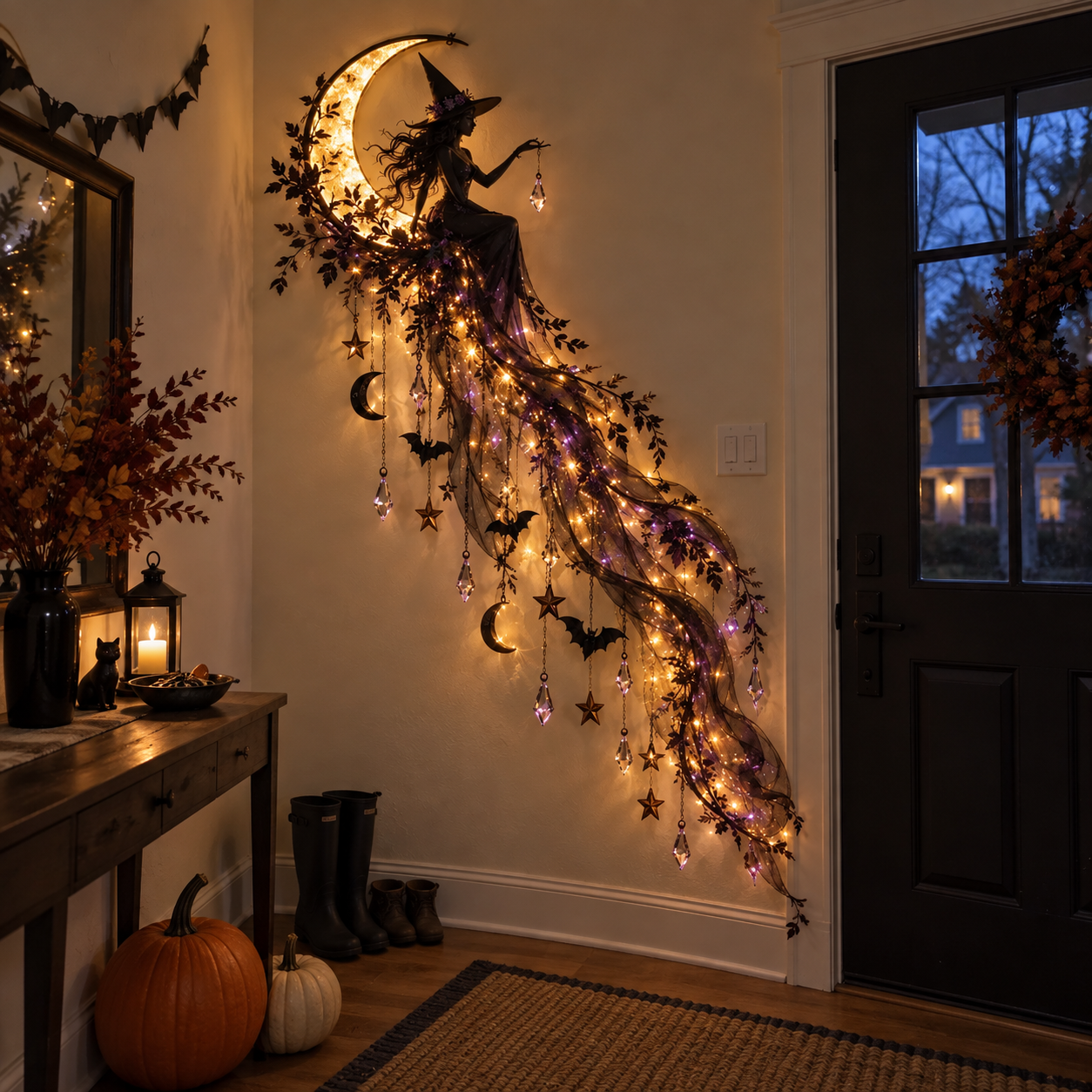 ✨Elegant Halloween Witch Cascade Wall Light✨