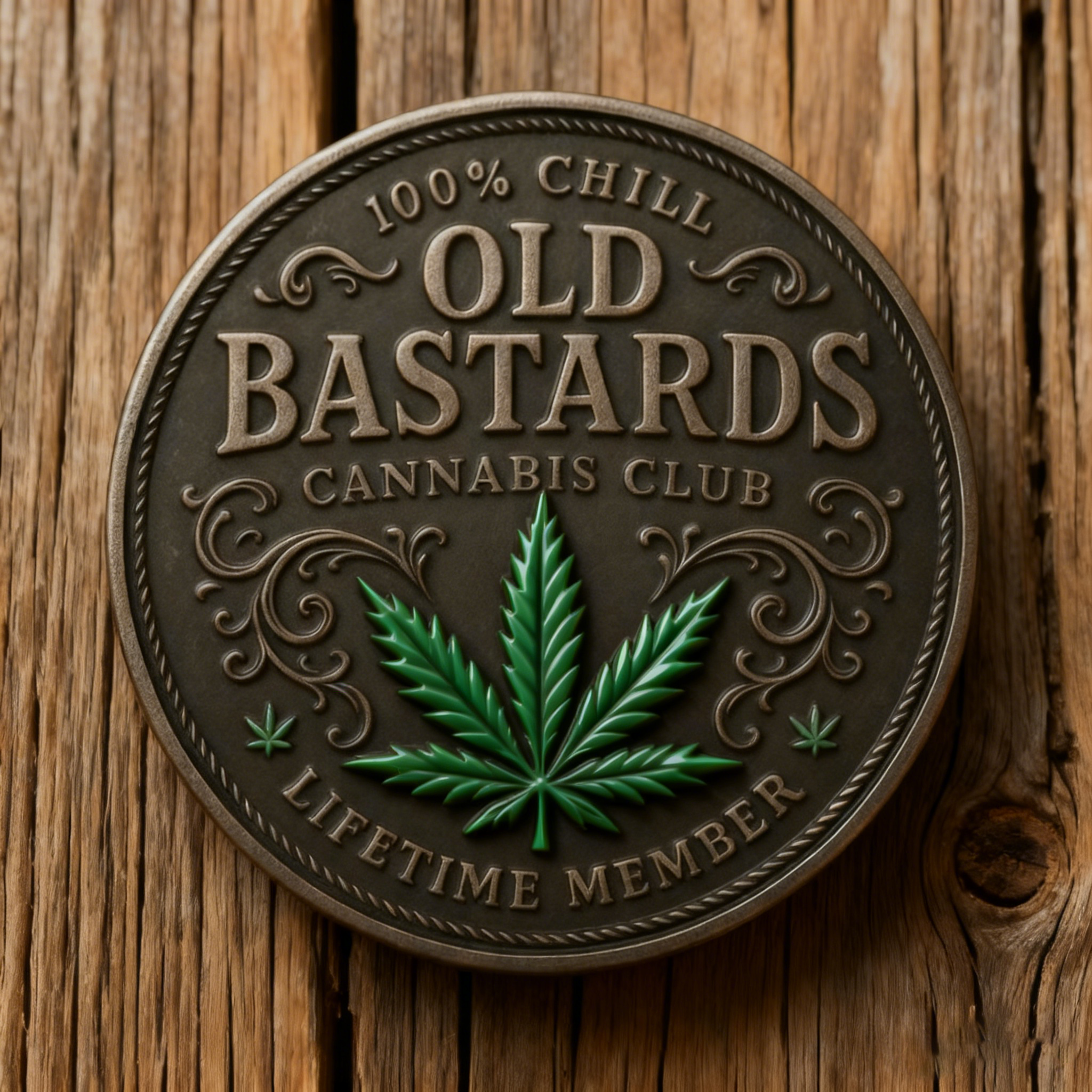 “Old Bastards Cannabis Club” Commemorative Coin