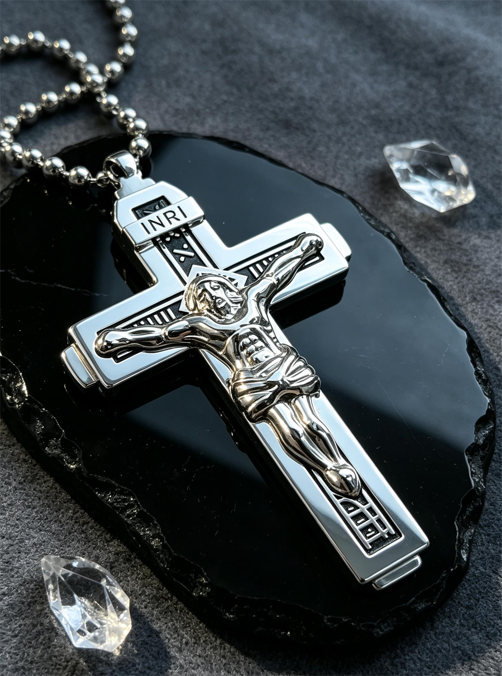 ✝️ Jesus Christ Gospel Cross – “Lord, Have Mercy on the World”