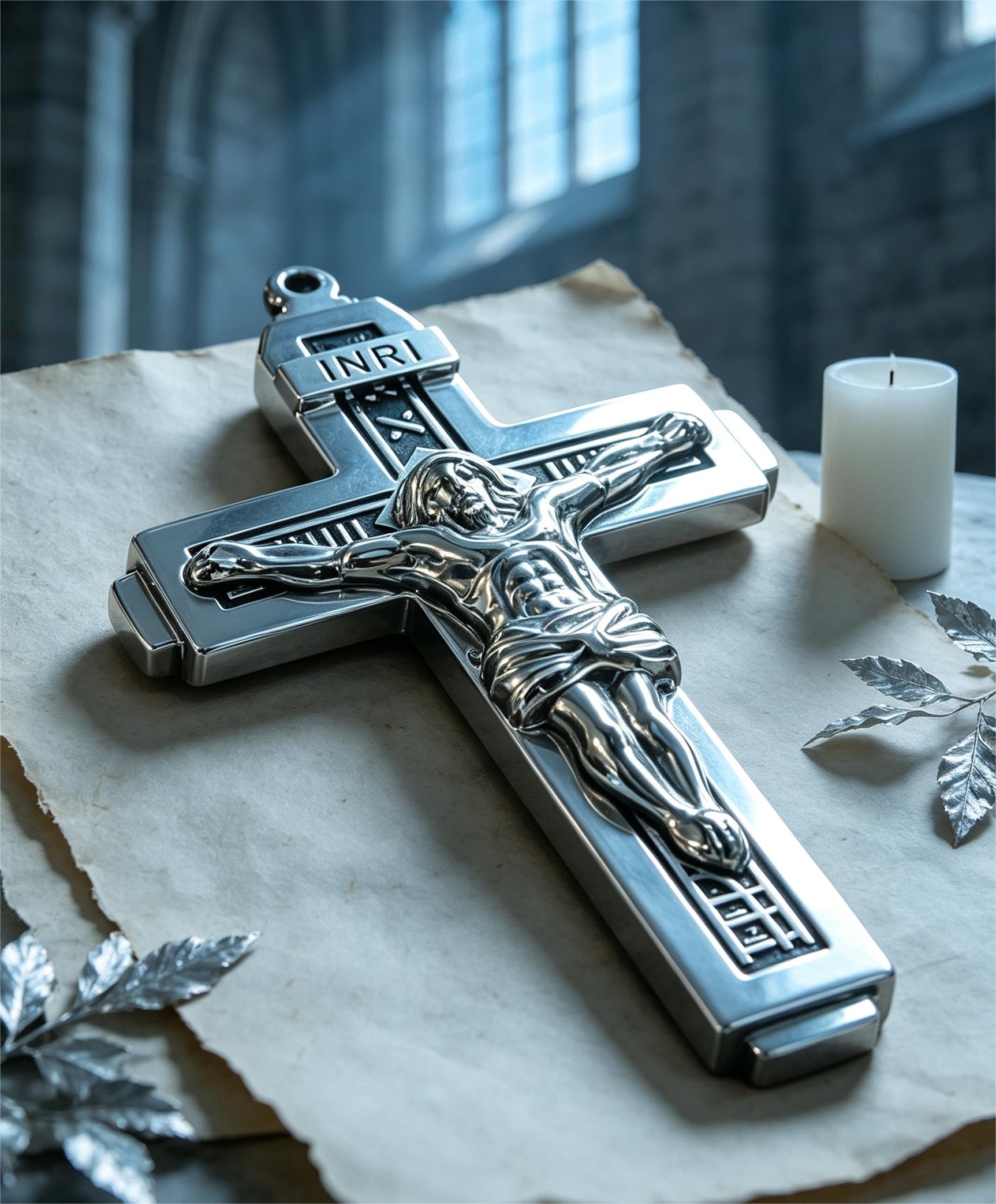 ✝️ Jesus Christ Gospel Cross – “Lord, Have Mercy on the World”