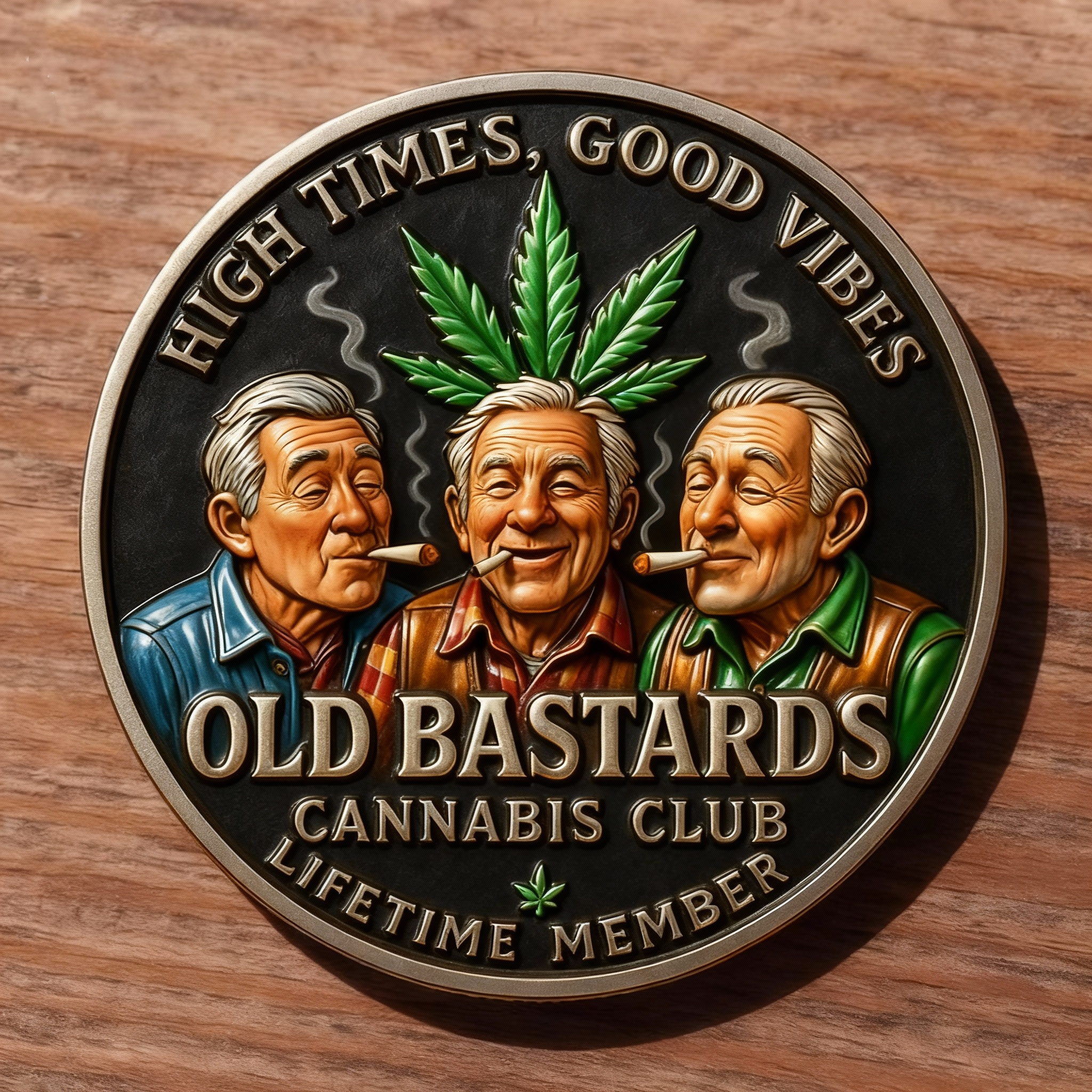 “Old Bastards Cannabis Club” Commemorative Coin