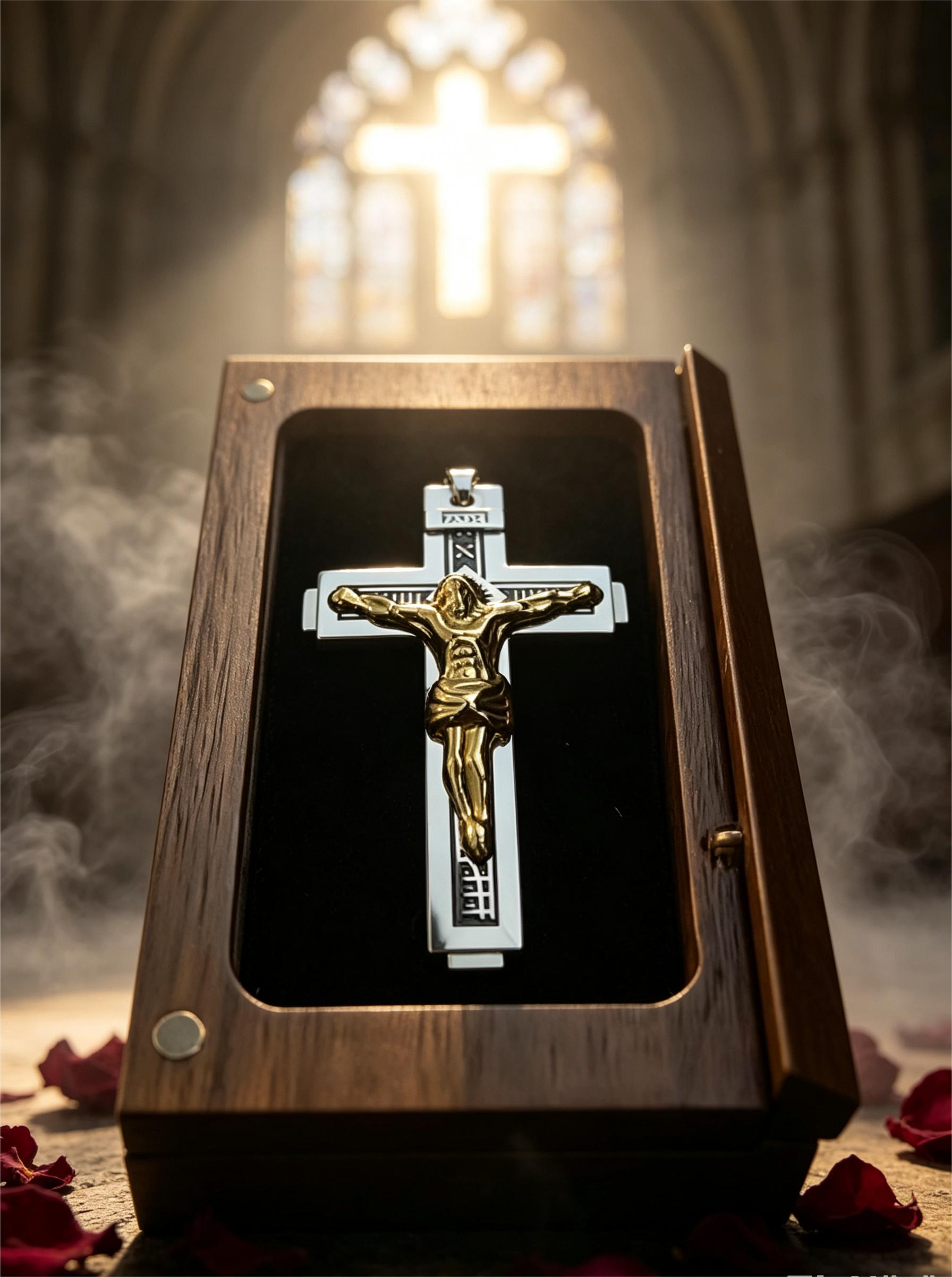 ✝️ Jesus Christ Gospel Cross – “Lord, Have Mercy on the World”