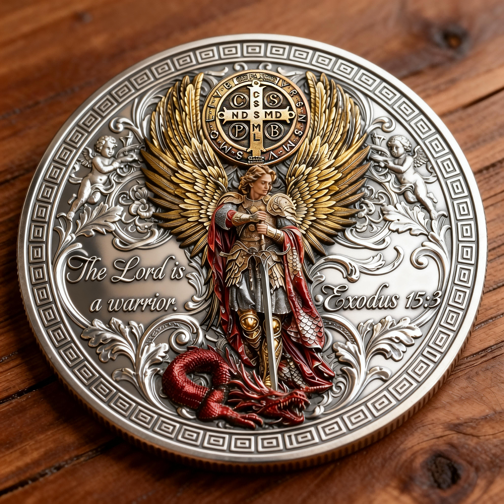 🏆Flash Sale 60% OFF - St. Michael the Archangel – “Victory Over Evil” Commemorative Coin
