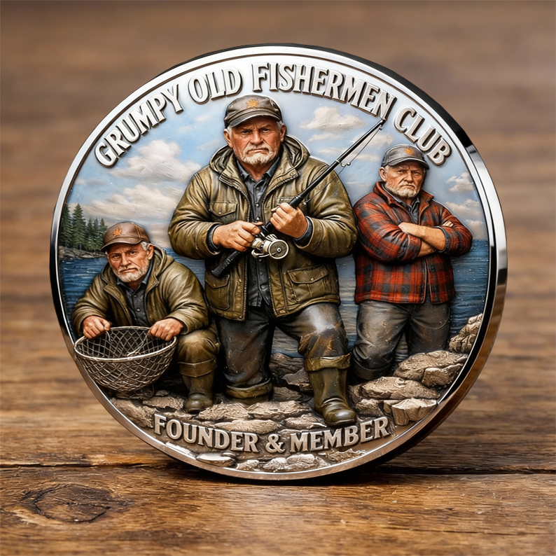🏆Flash Sale 60% OFF - Grumpy Old Fishermen Club Lucky Coin