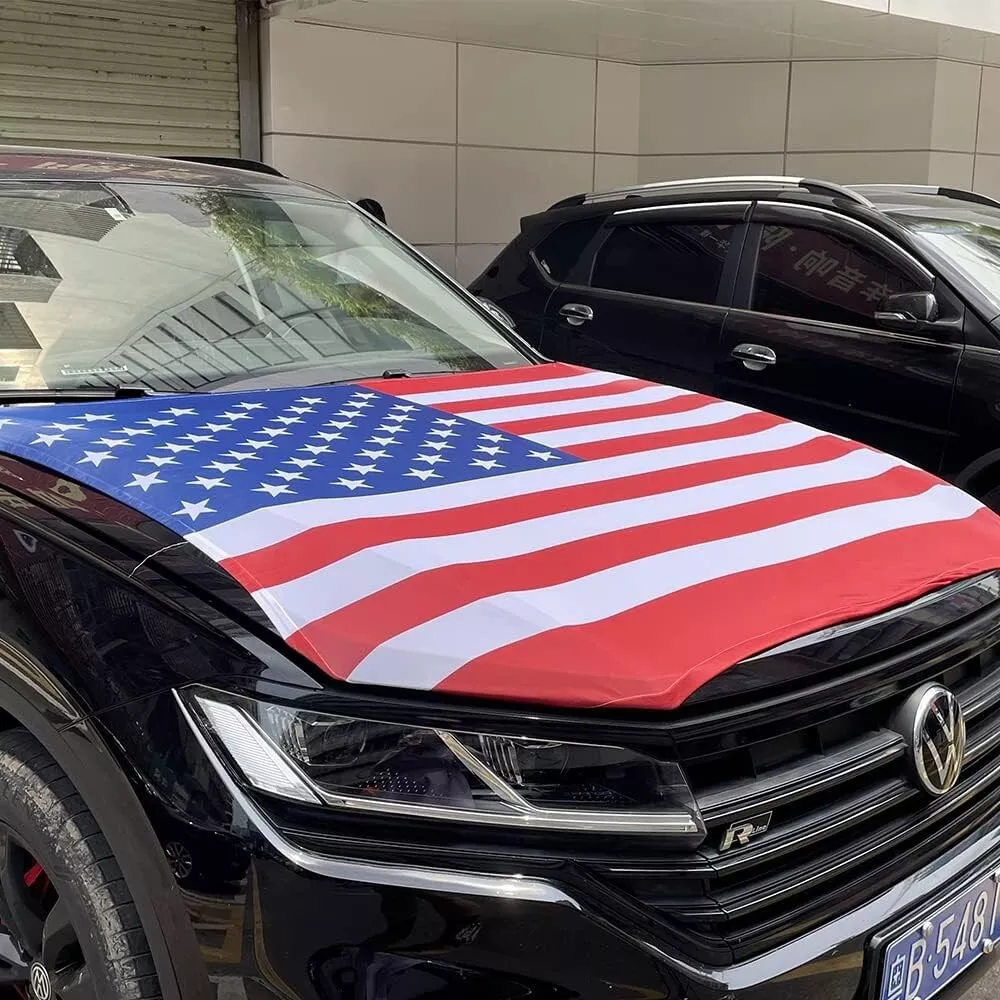 American Flag Car Hood Cover Universal Size 