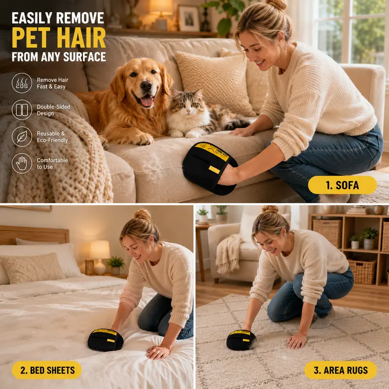 🐾 Pet Hair Remover Glove – Static Hair Removal Grooming Tool for Cats & Dogs | 🎁 Multi-Buy Deals + 🚚 FREE Shipping