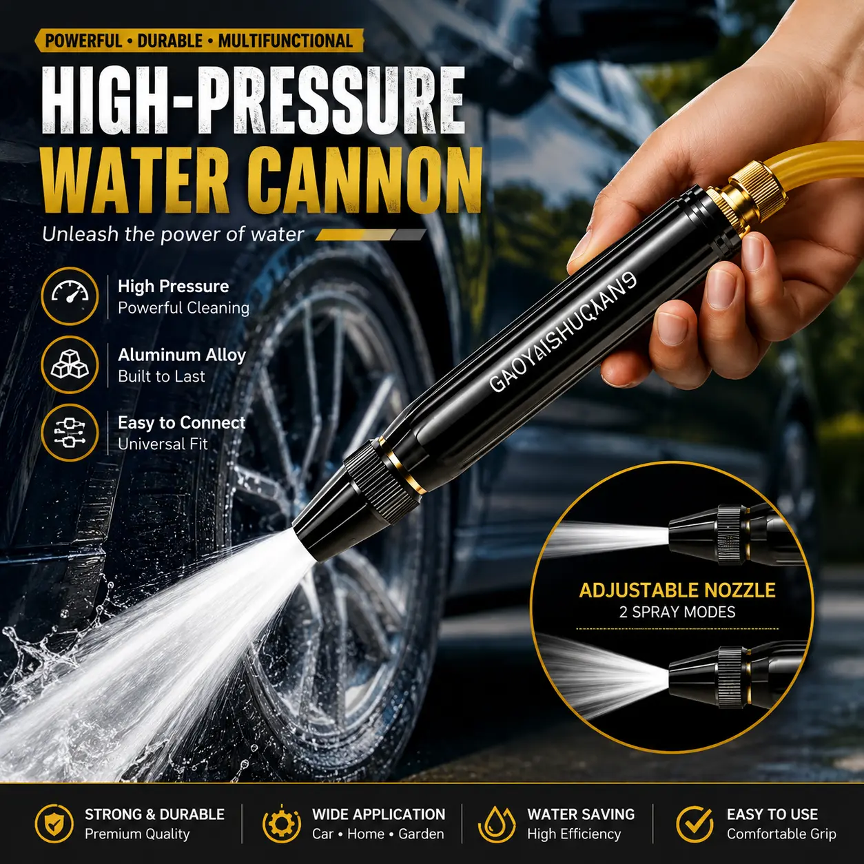 🔥 Home high-pressure car wash water gun