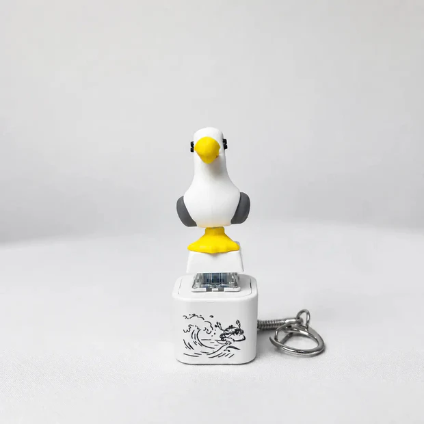 Seagull MINE! Button Keychain-Real Sound & LED Light
