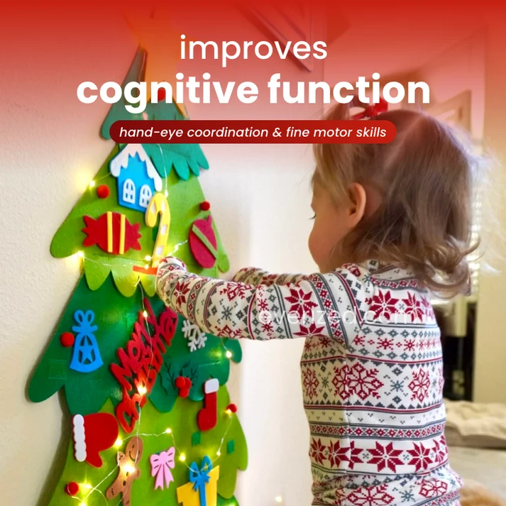 👉 🎄 DIY Felt Christmas Tree for Kids – Reusable Christmas Holiday Decor