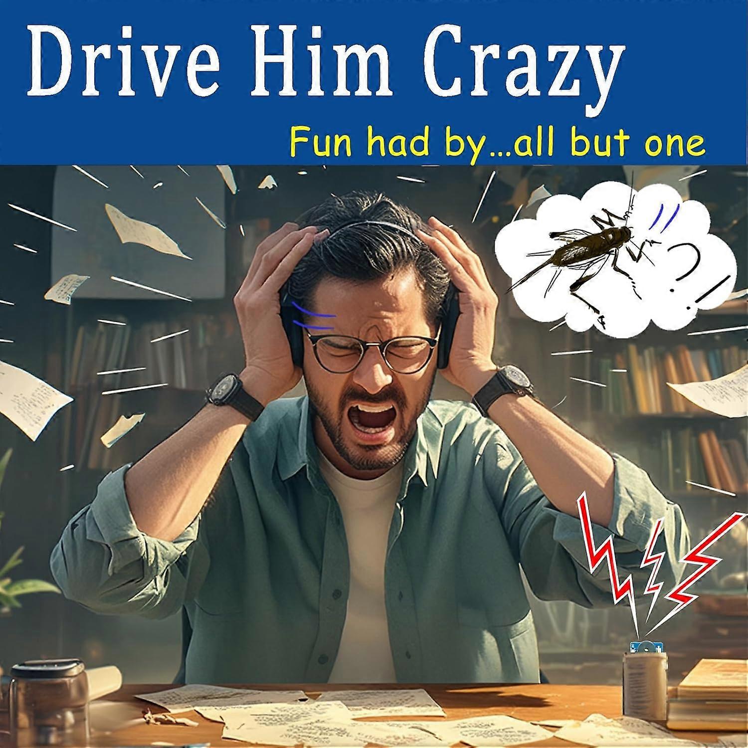 Cricket Noise Maker Prank Toy (6 Pcs), Annoying Hidden Pranks Beeping Several Months, Funny Office Pranks for Adults