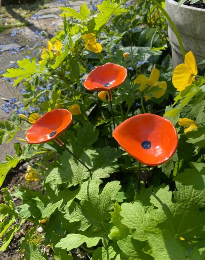 🎖️July 4th Flash Sale: 50% OFF -Handmade Poppy Flower Cups for pollinators