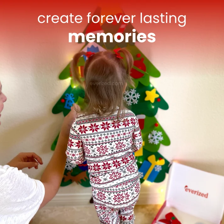 👉 🎄 DIY Felt Christmas Tree for Kids – Reusable Christmas Holiday Decor