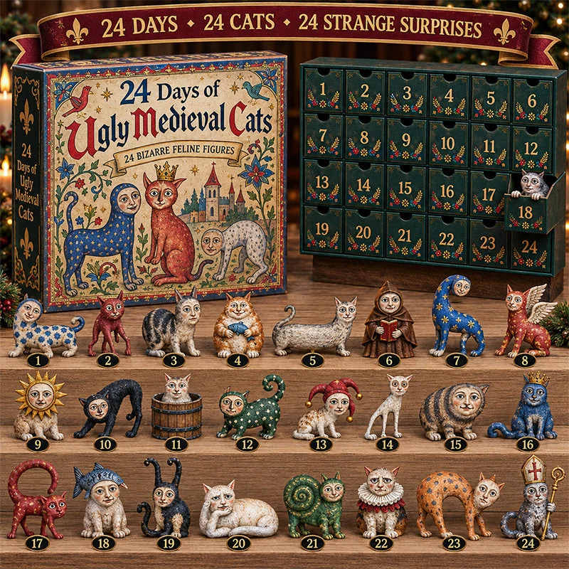 🐈🏰 24 Days of Ugly Medieval Cats – Hilariously Weird Cat Advent Calendar 2026