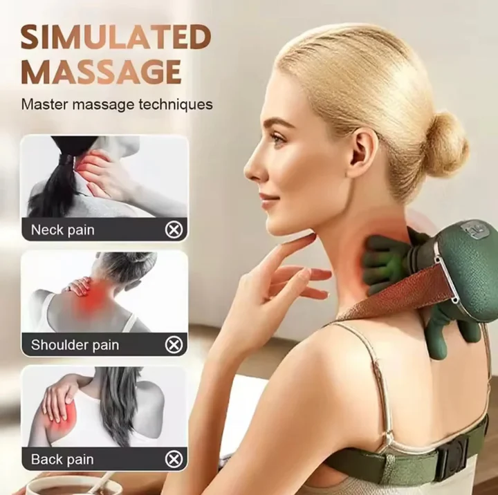 👉 🔥 Hand-Shaped Heated Neck & Shoulder Massager – Soothing Relaxation