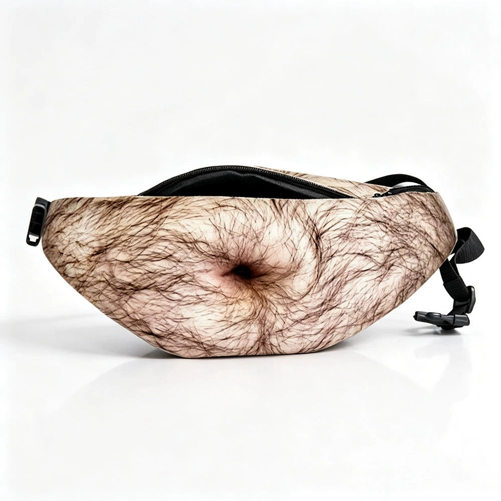 Novelty realistic belly waist bag
