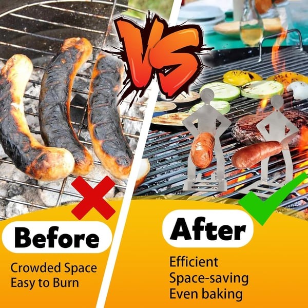 🔥Summer Hot Sale 49% OFF❤️‍🔥2Pack Funny BBQ Sausage Holder🎁Buy 2 Set Free Shipping