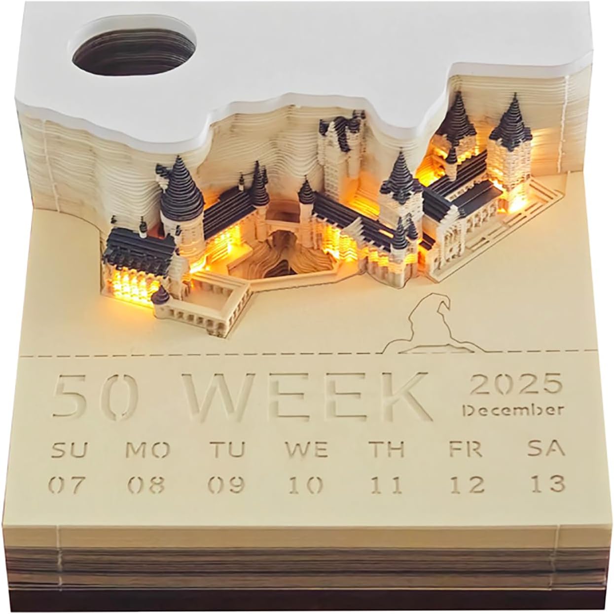 2025 Desk Calendar With LED Lights
