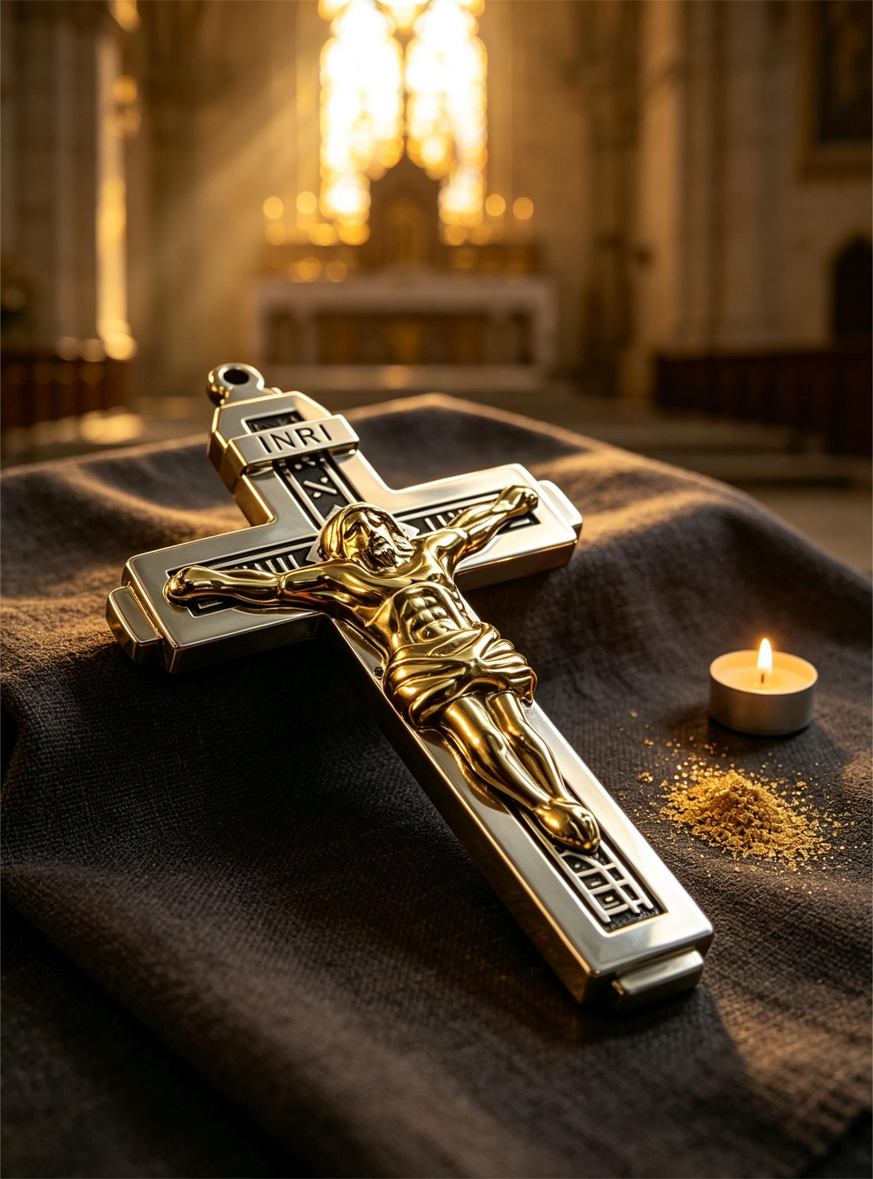 ✝️ Jesus Christ Gospel Cross – “Lord, Have Mercy on the World”
