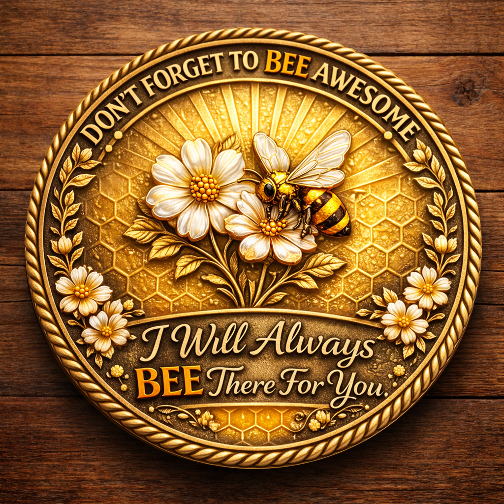 🐝Early Mother's Day SALE- 60% OFF - Inspirational Bee Kind Positivity Coin 🐝🪙🌼