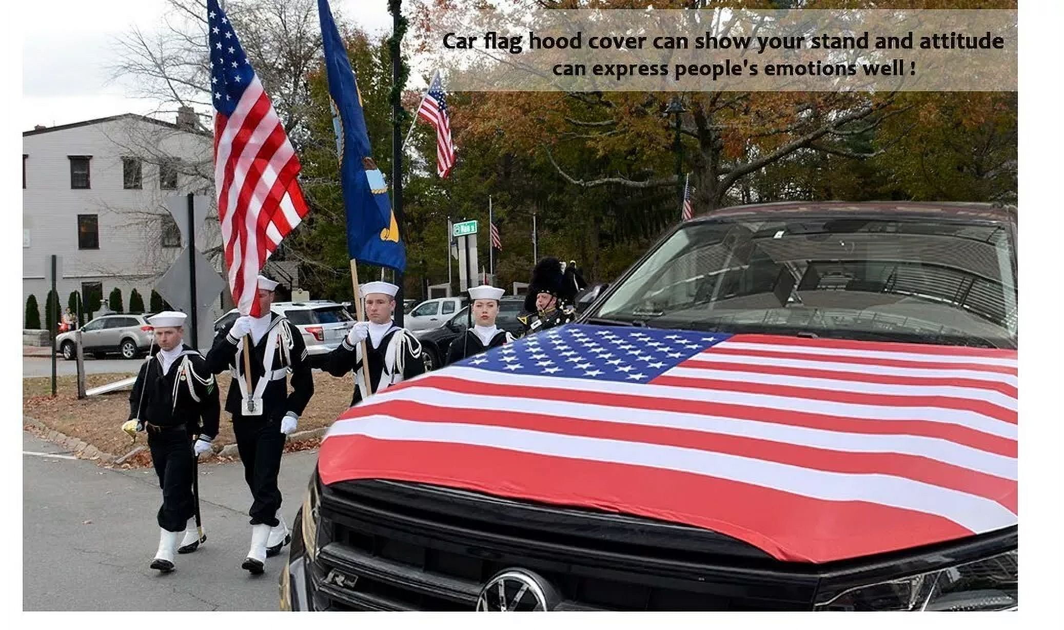 American Flag Car Hood Cover Universal Size 