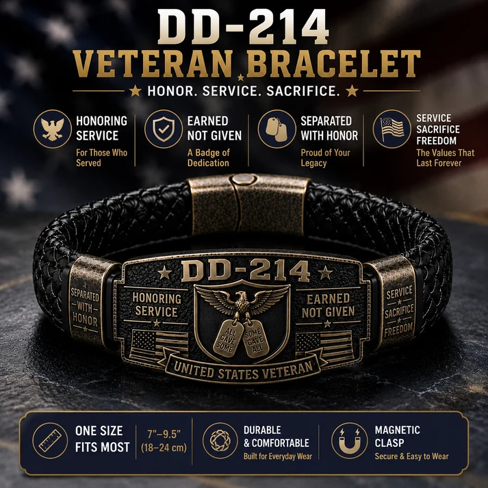 DD-214 Veteran Honor Bracelet 🎖️ Service Earned. Honor Worn.