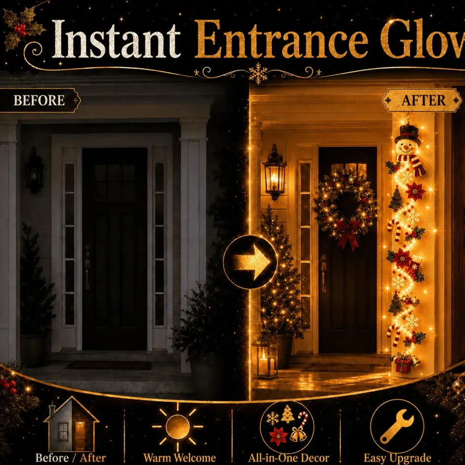 🎄 49% OFF TODAY – MerryCascade™ Glowing Christmas Door Hanger | 6 Festive Lighted Designs ✨