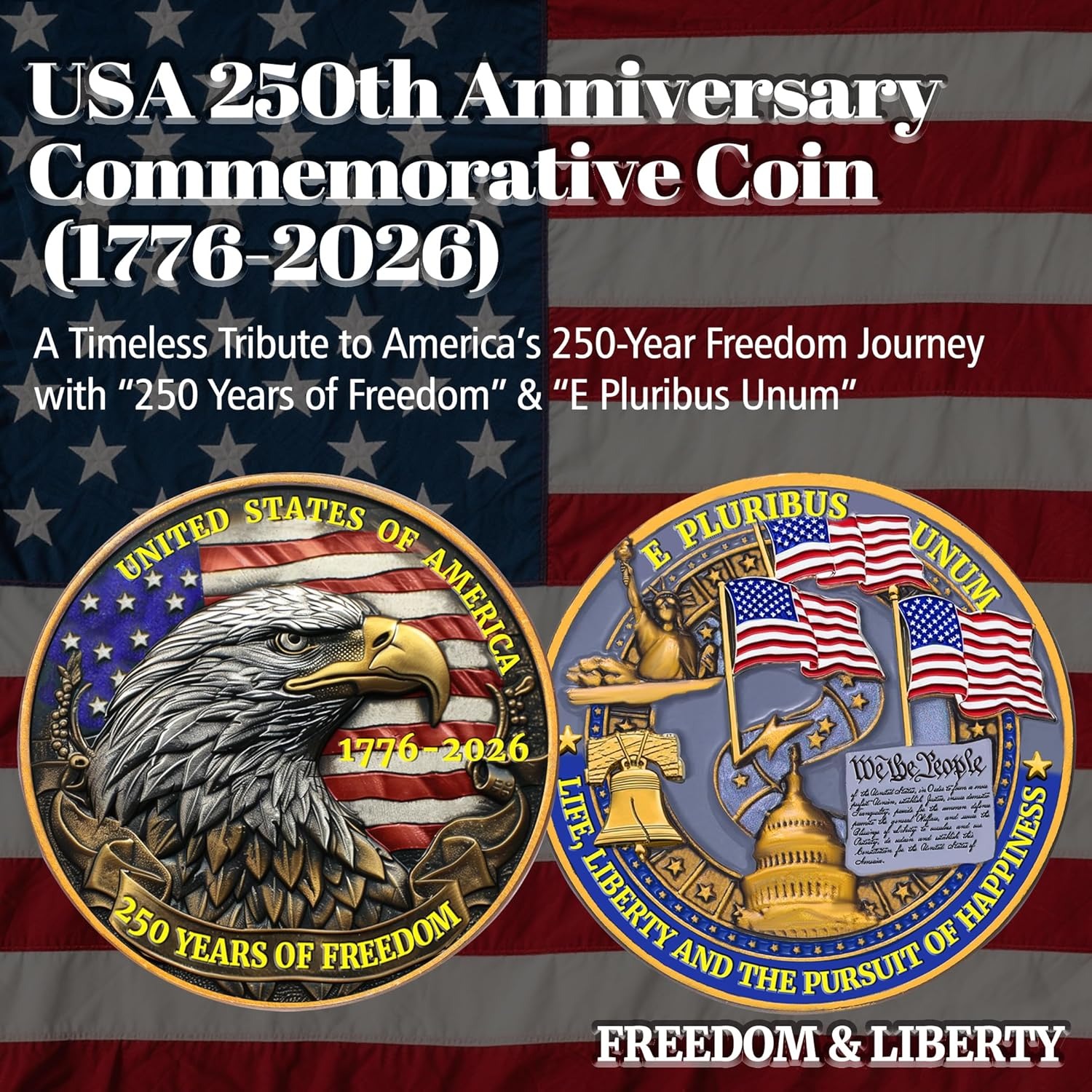 250 Years of Freedom: U.S. Commemorative Coin (1776–2026)