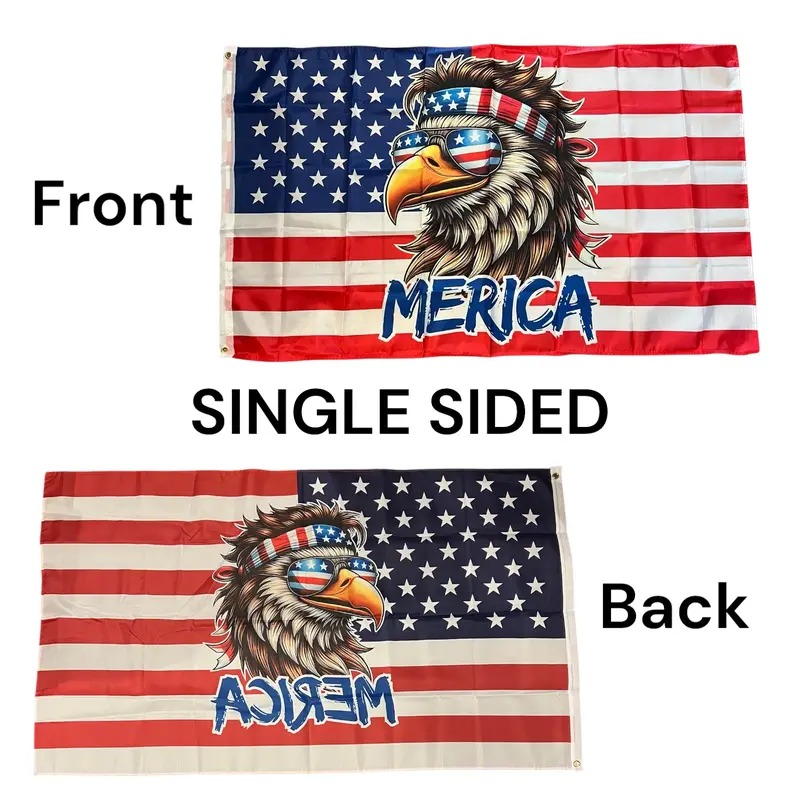 Last Day 49% OFF🔥Funny Bald Eagle MERICA American Flag