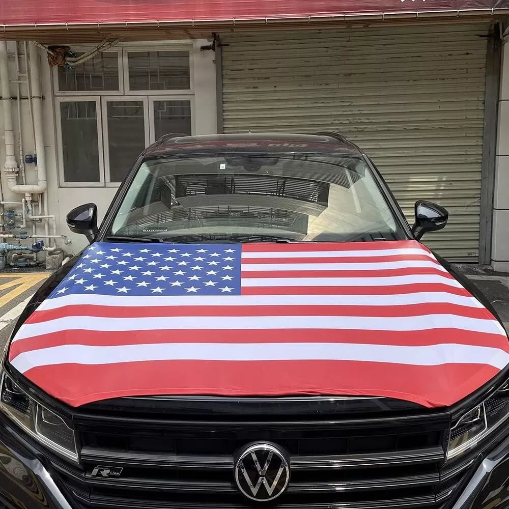 American Flag Car Hood Cover Universal Size 