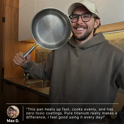👉 🔥 Titanium Hammered Nonstick Pan – Oven & Induction Ready