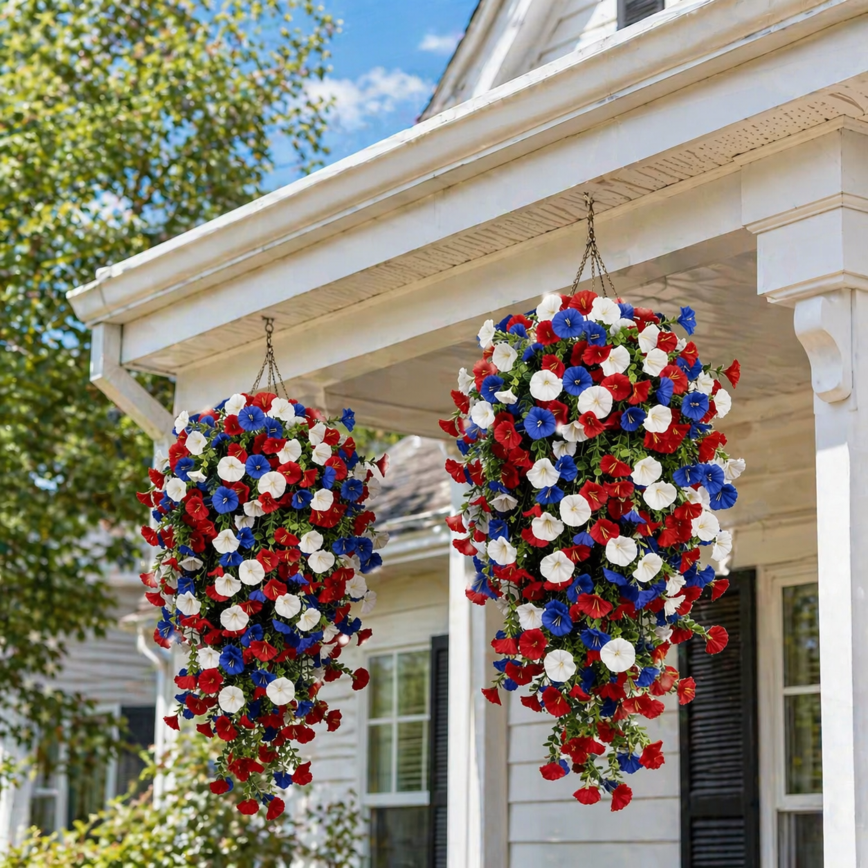 🌸Last Day Sale 49% OFF💐 UV Simulation Red, White & Blue Artificial Petunias