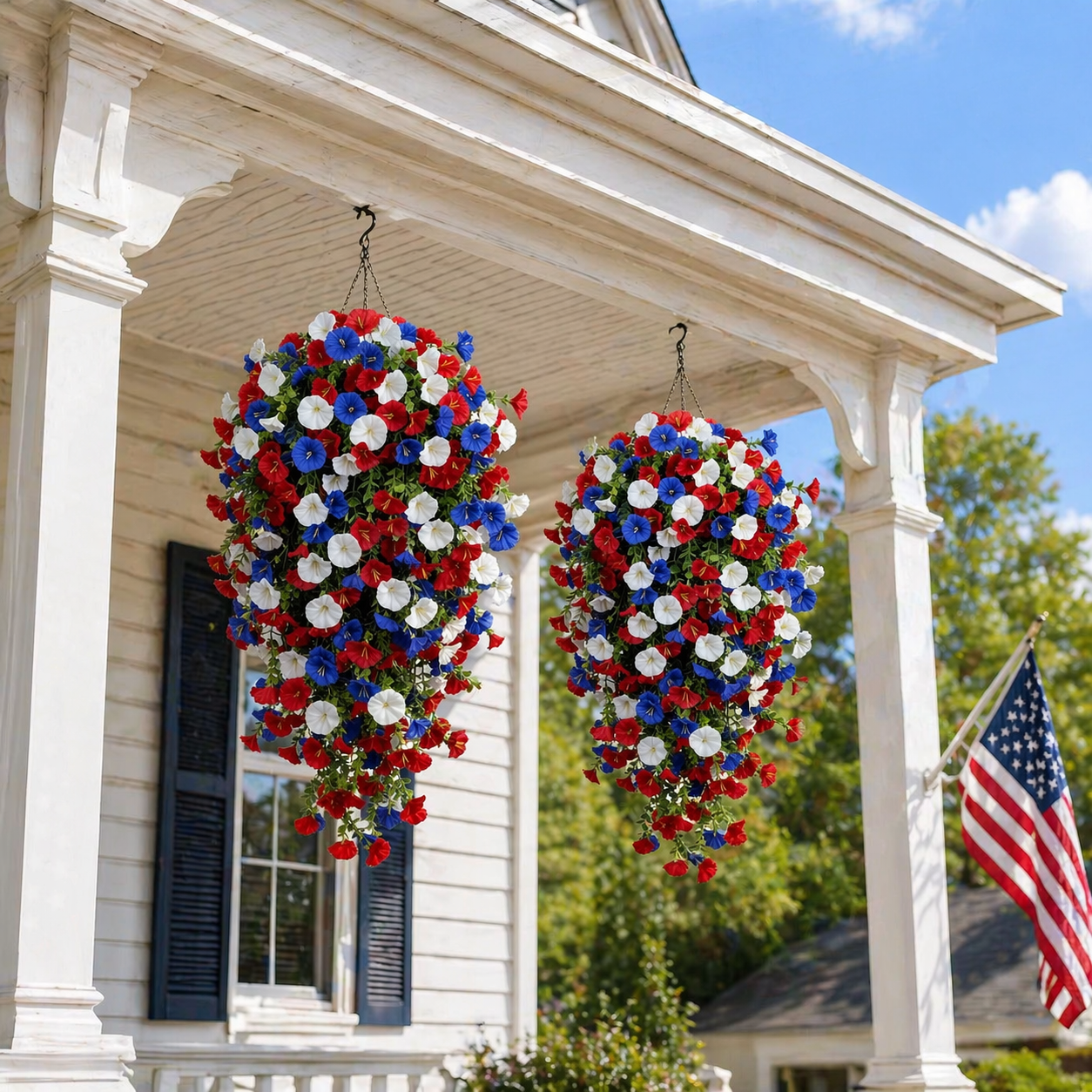 🌸Last Day Sale 49% OFF💐 UV Simulation Red, White & Blue Artificial Petunias