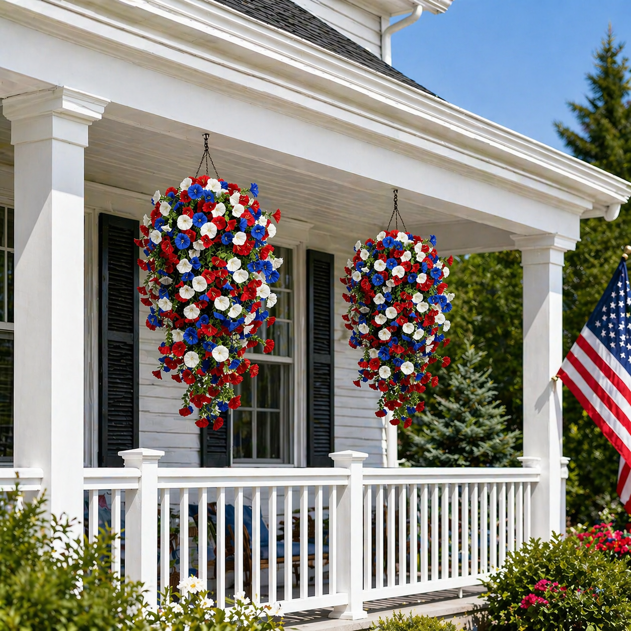 🌸Last Day Sale 49% OFF💐 UV Simulation Red, White & Blue Artificial Petunias