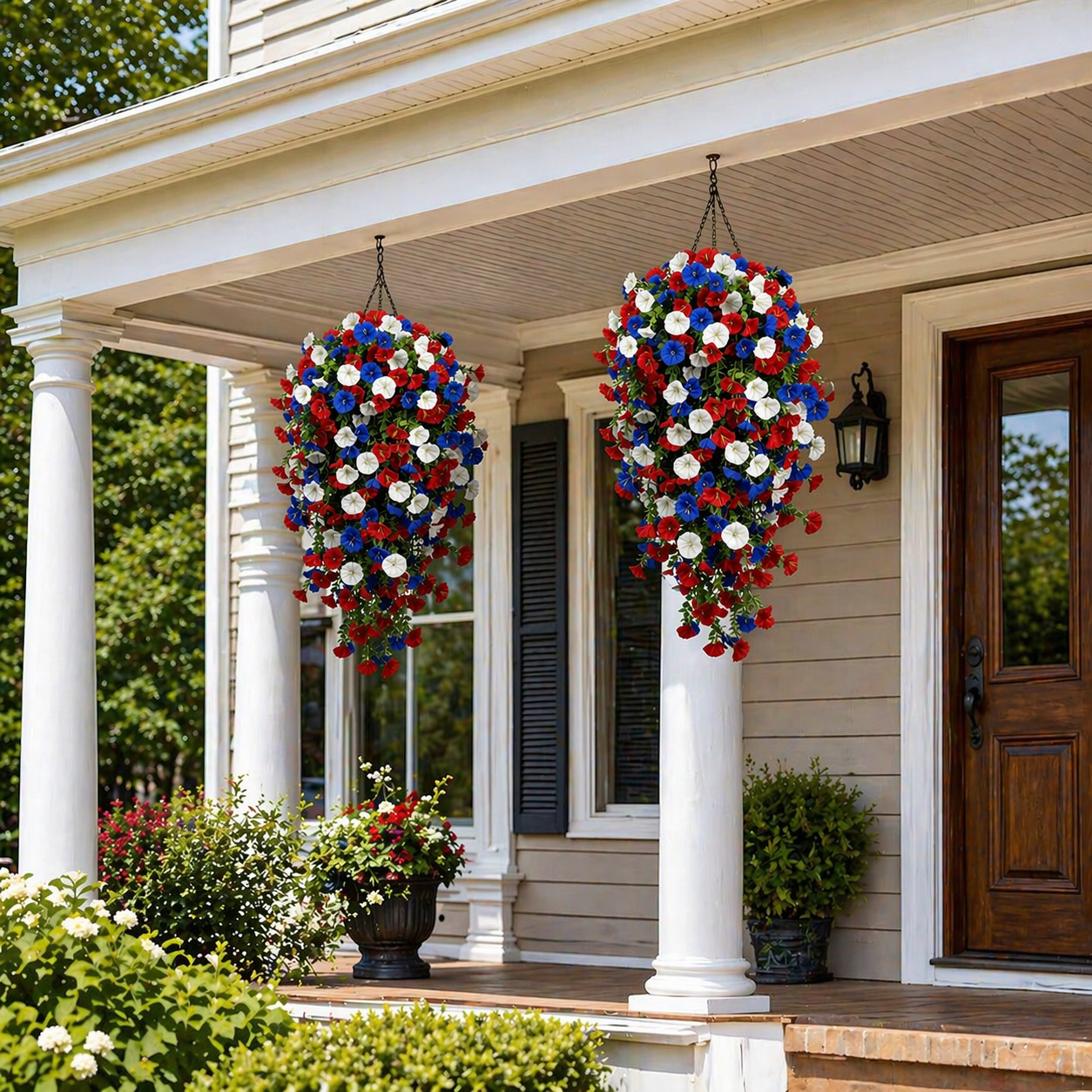 🌸Last Day Sale 49% OFF💐 UV Simulation Red, White & Blue Artificial Petunias