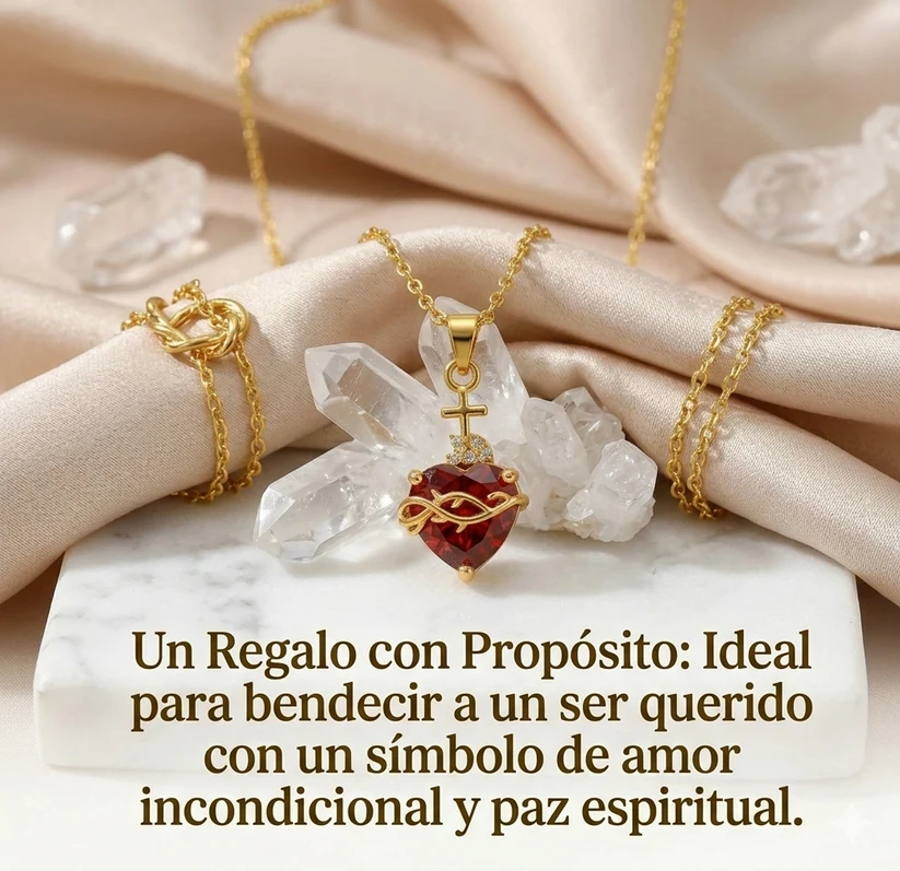 Luz de Cristo: Collar Sagrado Corazón de Jesús
