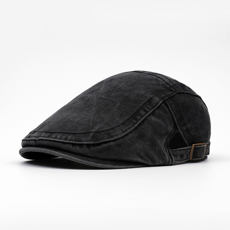 Vintage Denim Beret Hat – Stylish Retro Casual Cap for Women & Men