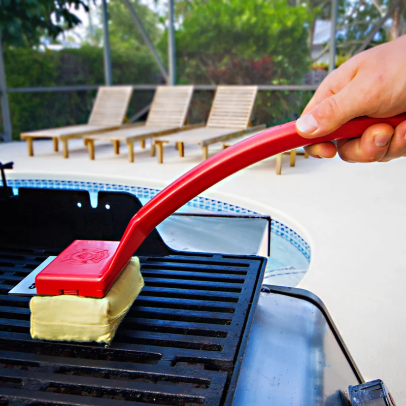 🔥 BBQ Grill Scraper & Cleaning Brush – Remove Stubborn Grease & Burnt-On Food