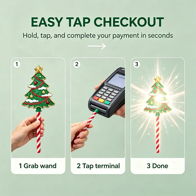 🎄Christmas Tap‑To‑Pay Wand-A fun way to make every holiday checkout feel magical✨