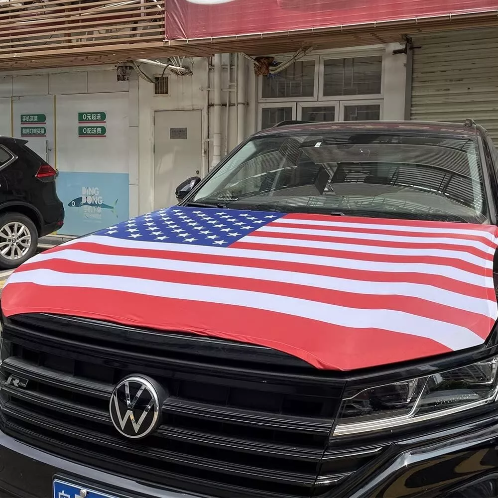 American Flag Car Hood Cover Universal Size 