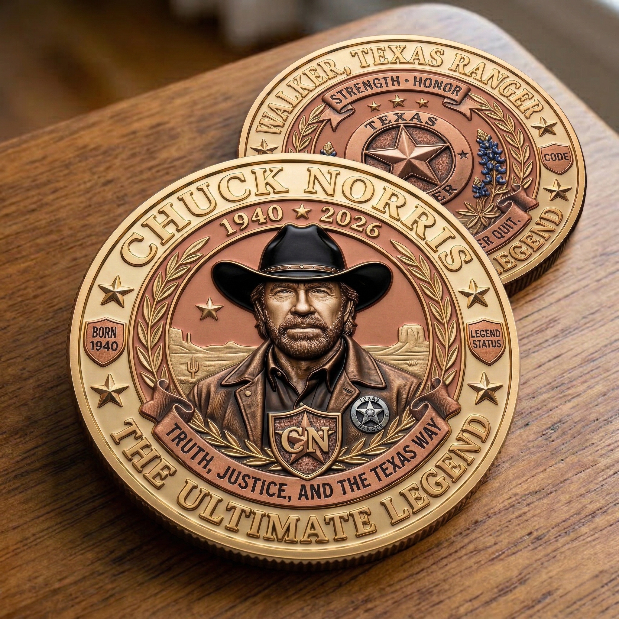 ⚡Last Day 49% OFF-Chuck Norris Texas Ranger Memorial Pin