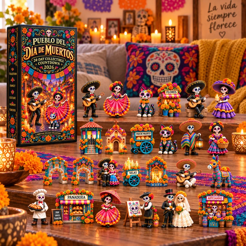 💀 2026 Day of the Dead – 24-Day Collectible Countdown Calendar | 24 Unique Miniatures