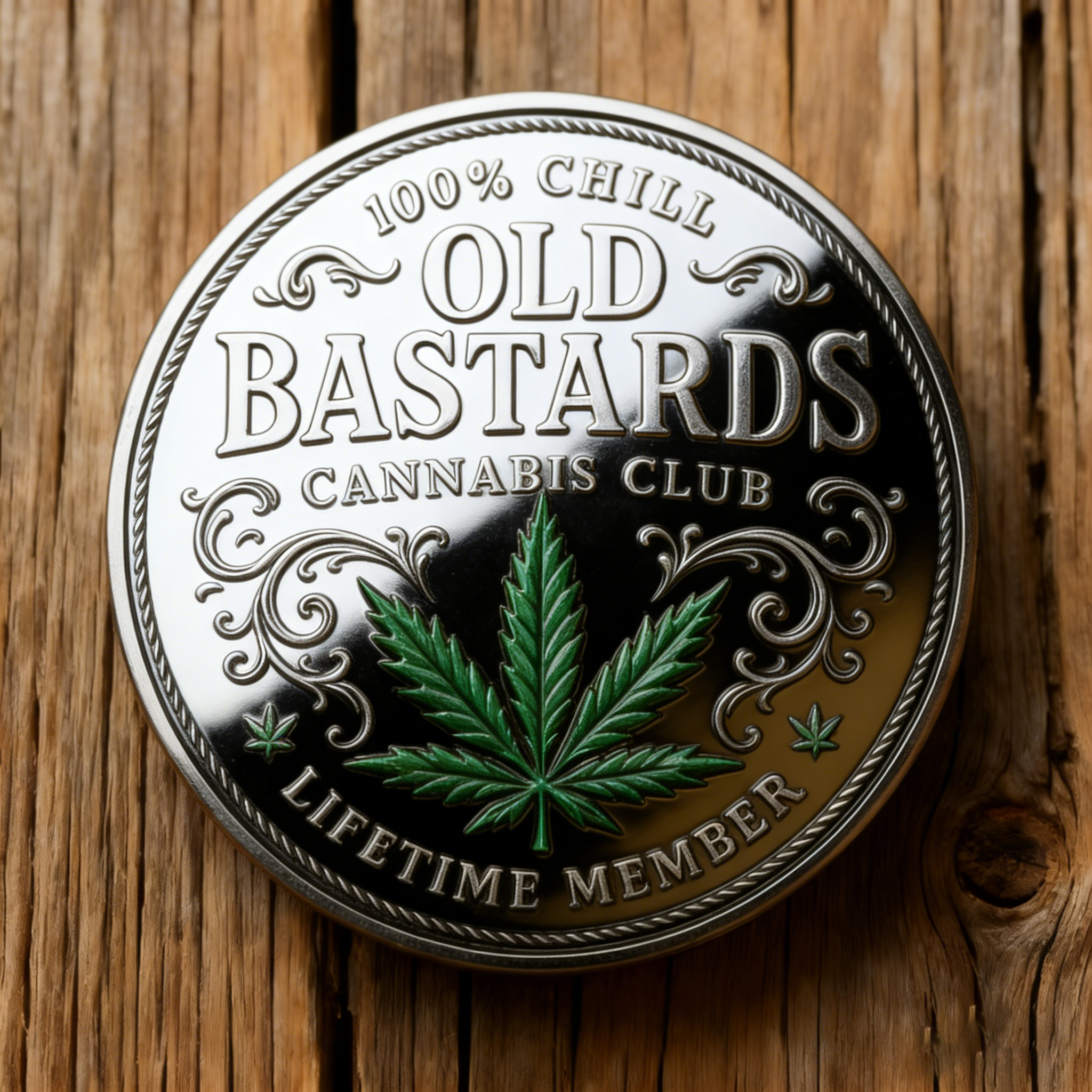 “Old Bastards Cannabis Club” Commemorative Coin