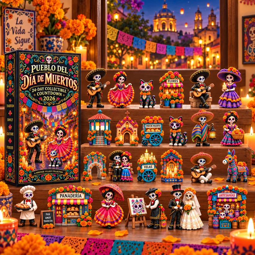 💀 2026 Day of the Dead – 24-Day Collectible Countdown Calendar | 24 Unique Miniatures