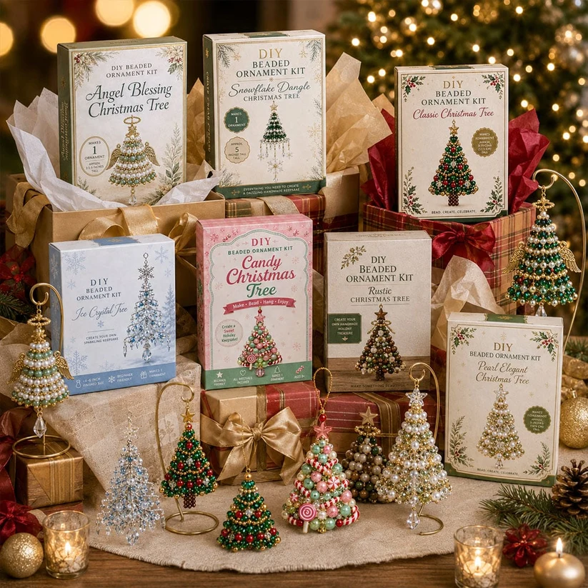 🎅 2026 Christmas Gift 50% Off and free shipping！！🔥🔥--DIY Christmas Tree Beaded Ornament Kit