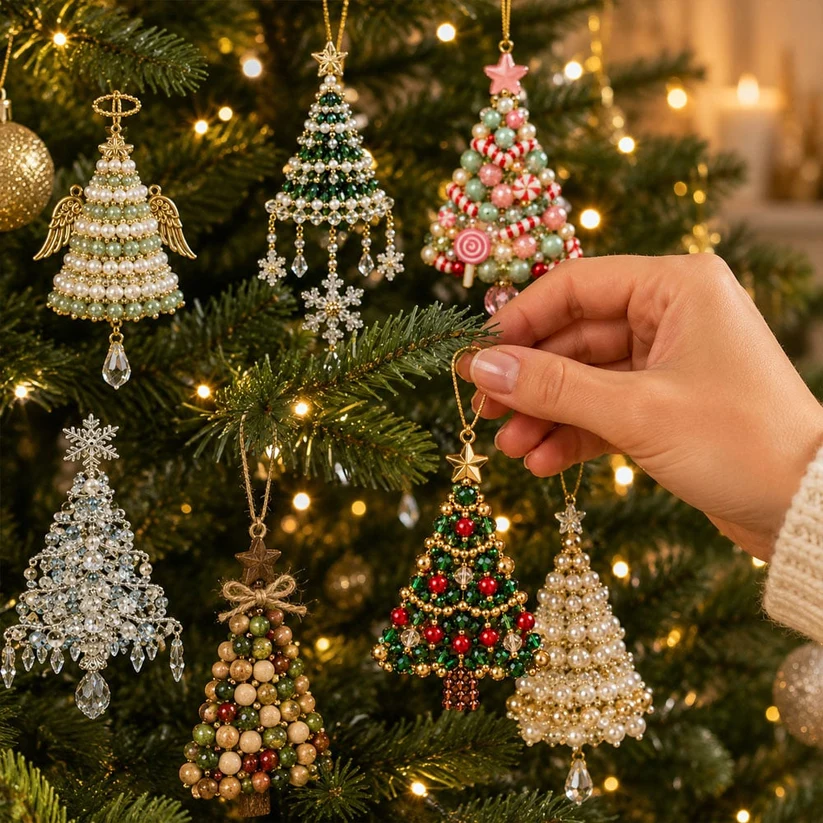 🎅 2026 Christmas Gift 50% Off and free shipping！！🔥🔥--DIY Christmas Tree Beaded Ornament Kit