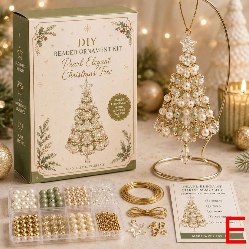 🎅 2026 Christmas Gift 50% Off and free shipping！！🔥🔥--DIY Christmas Tree Beaded Ornament Kit