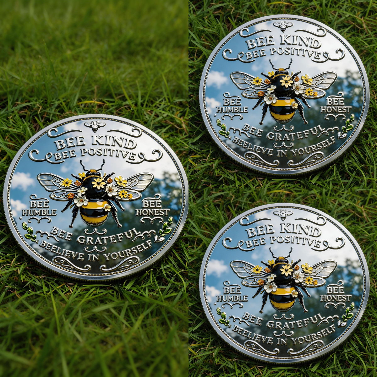 🏆NEW YEAR 60% OFF - Bee Kind Positivity Commemorative Coin 🐝🪙🌼