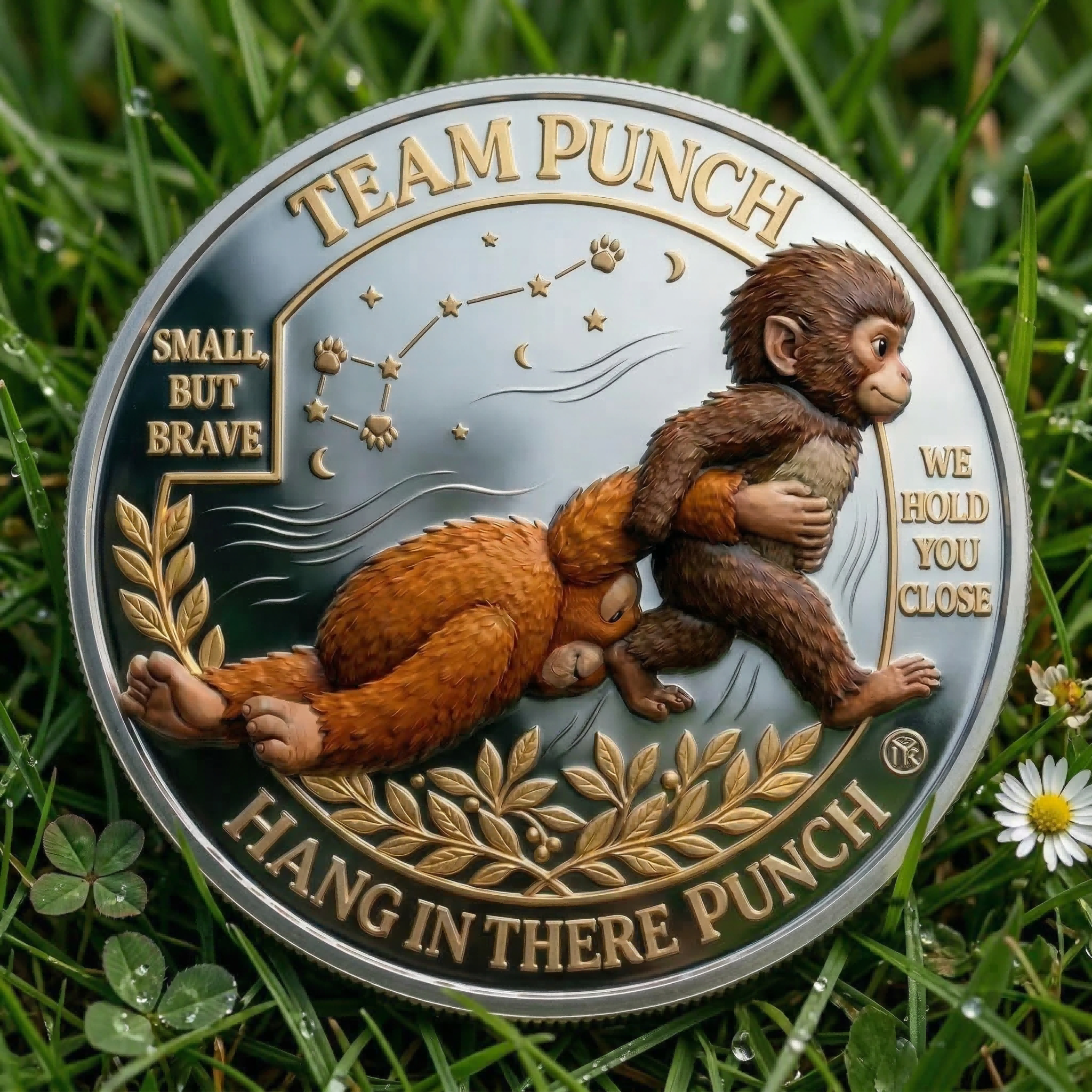 🏆Last Day 60% OFF - Team Punch Hope Commemorative Coin 🐒🪙💛